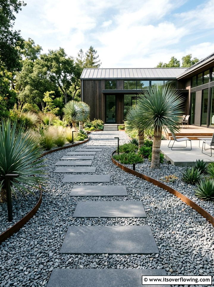 Contemporary gravel garden - 25 garden design ideas