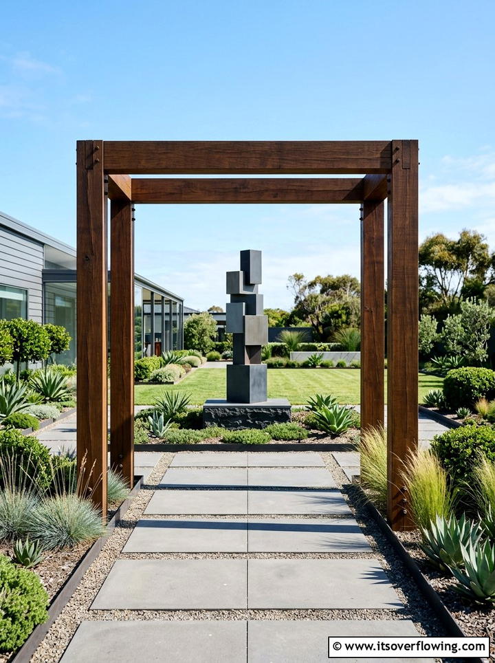 Contemporary square garden arch - 25 garden decor ideas with garden arches