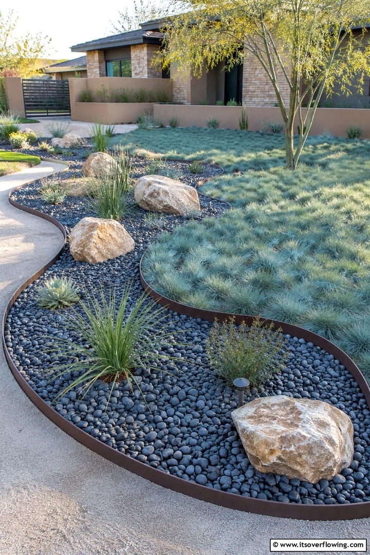 Contoured Landscape Edging - 30 Modern Garden Edging Ideas to Define Your Outdoor Space