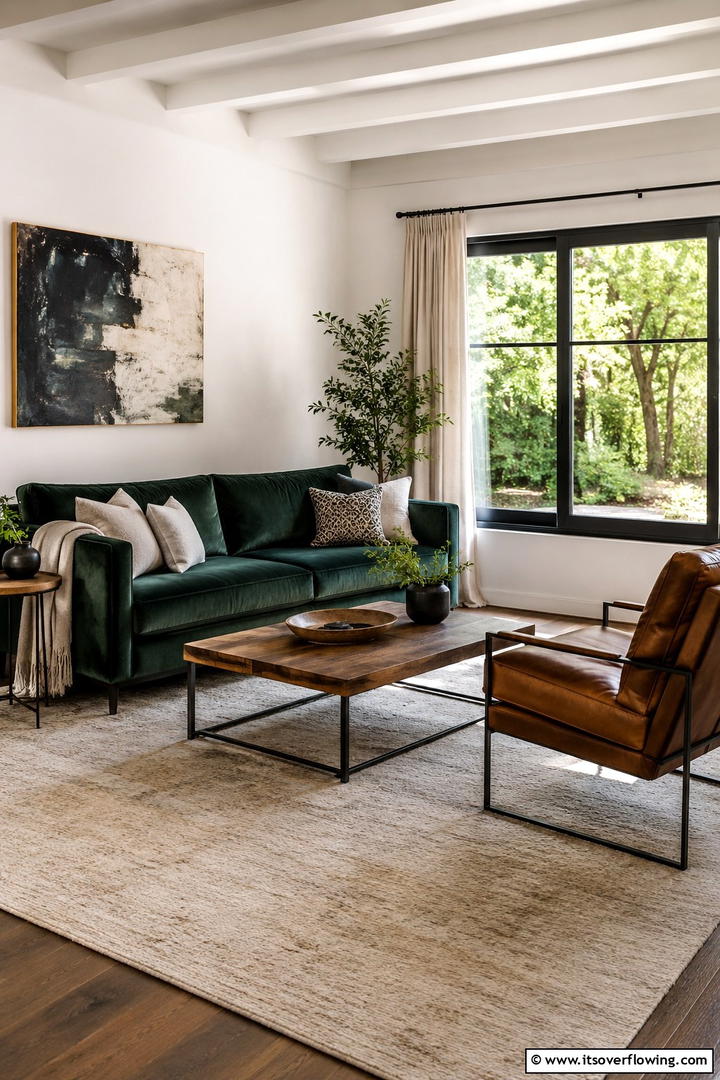Contrasting Textiles - 25 Eclectic Living Room Ideas for a Unique and Vibrant Space