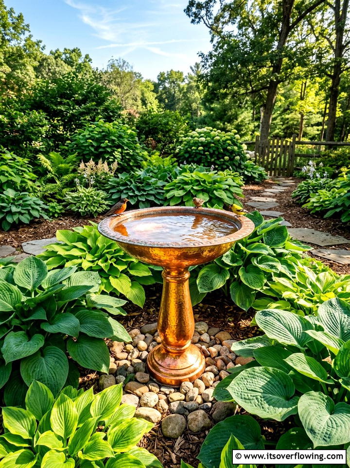 Copper Garden Ornaments In Greenery - 25 garden design ideas with bold contrast