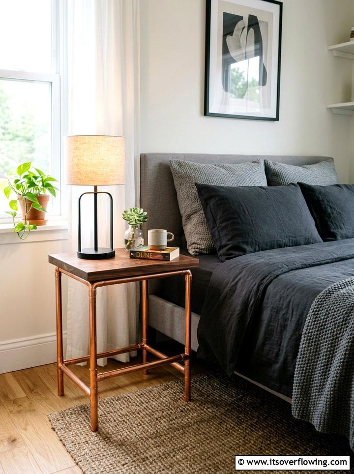 Copper Pipes - 25 reusing old things ideas for tables