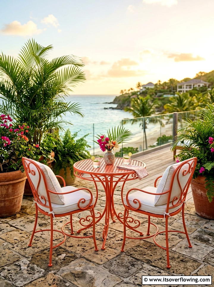 Coral Patio Furniture - 25 front porch decor ideas with bright colors