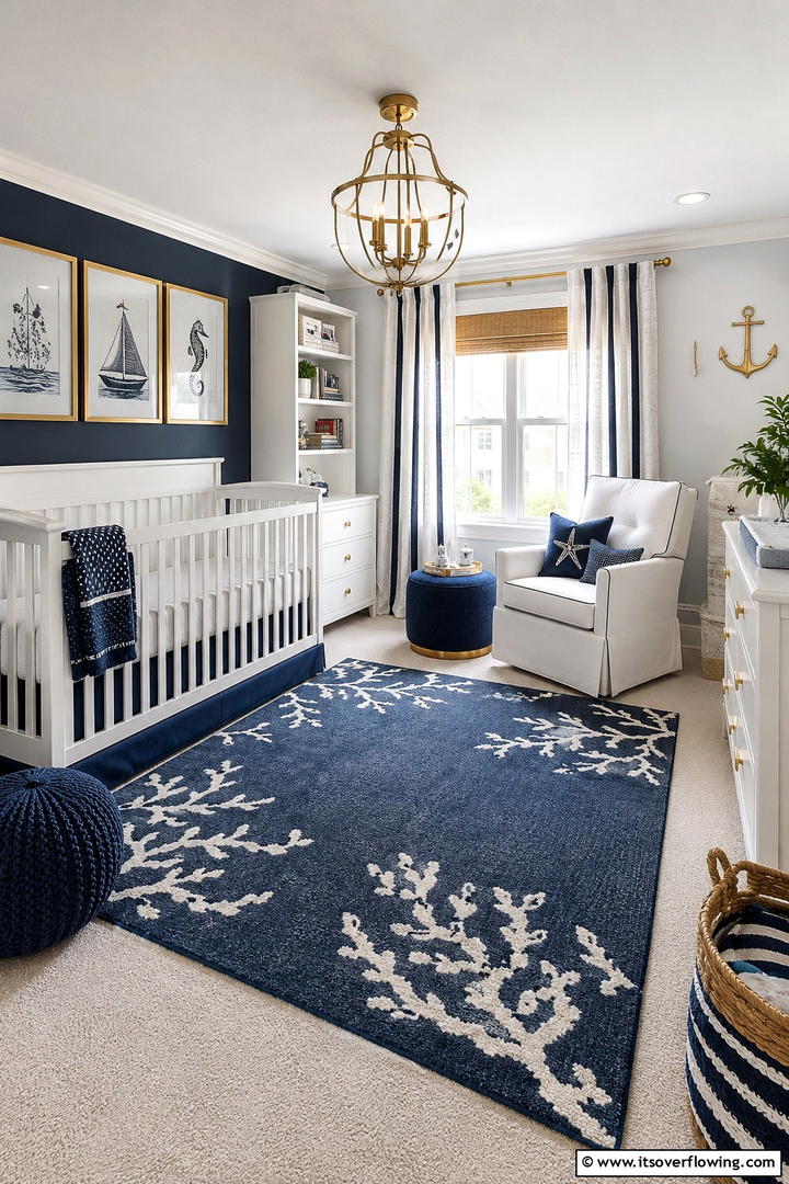 Coral Reef Charm - 30 Ocean-Themed Nursery Ideas for a Serene Baby Room
