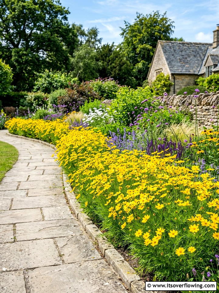 Coreopsis sunny border - 25 garden ideas for clay soil