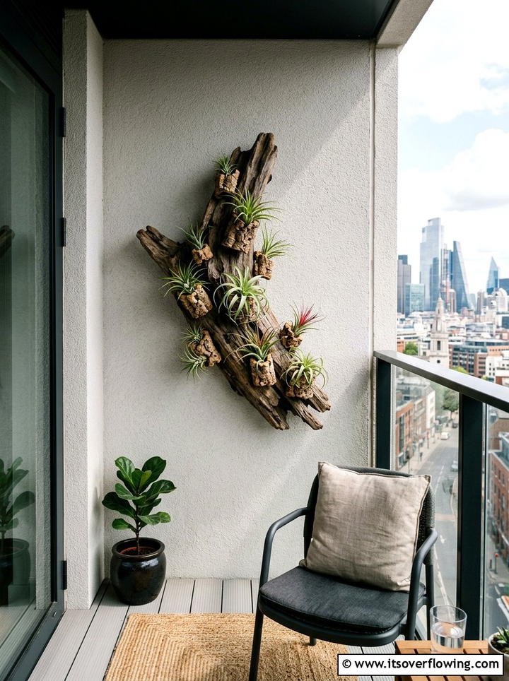 Cork air plant holder - 25 recycled garden ideas with wine corks