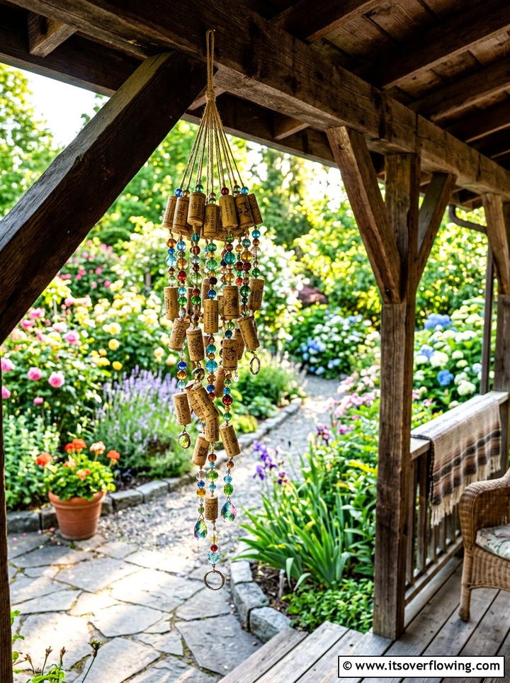 Cork garden ornament - 25 recycled garden ideas with wine corks