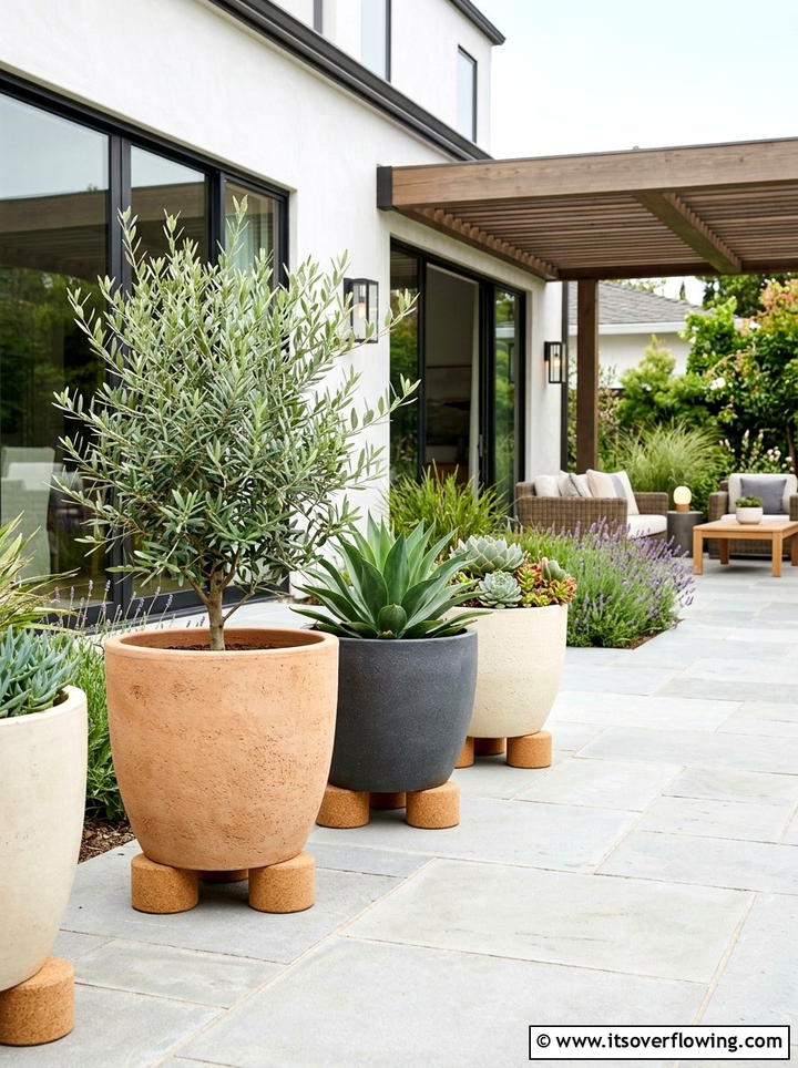 Cork pot riser - 25 recycled garden ideas with wine corks