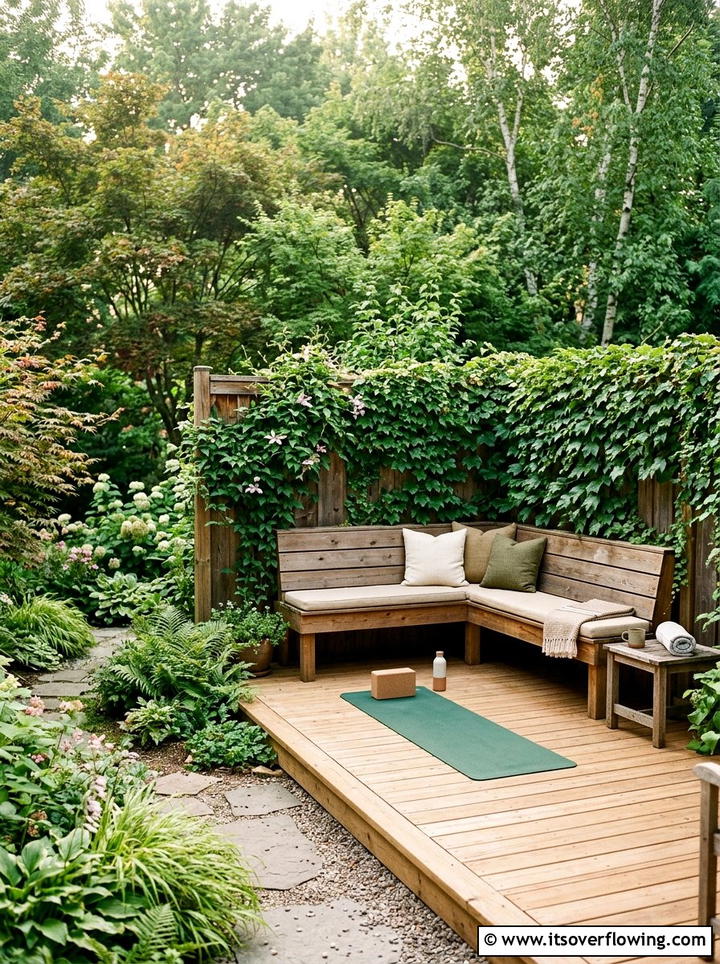 Corner Backyard Yoga Deck - 25 backyard ideas with yoga deck