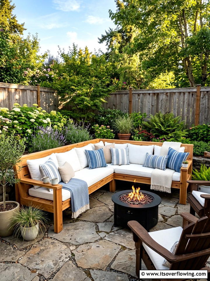 Corner Bench Seating - 25 garden ideas for outdoor entertaining