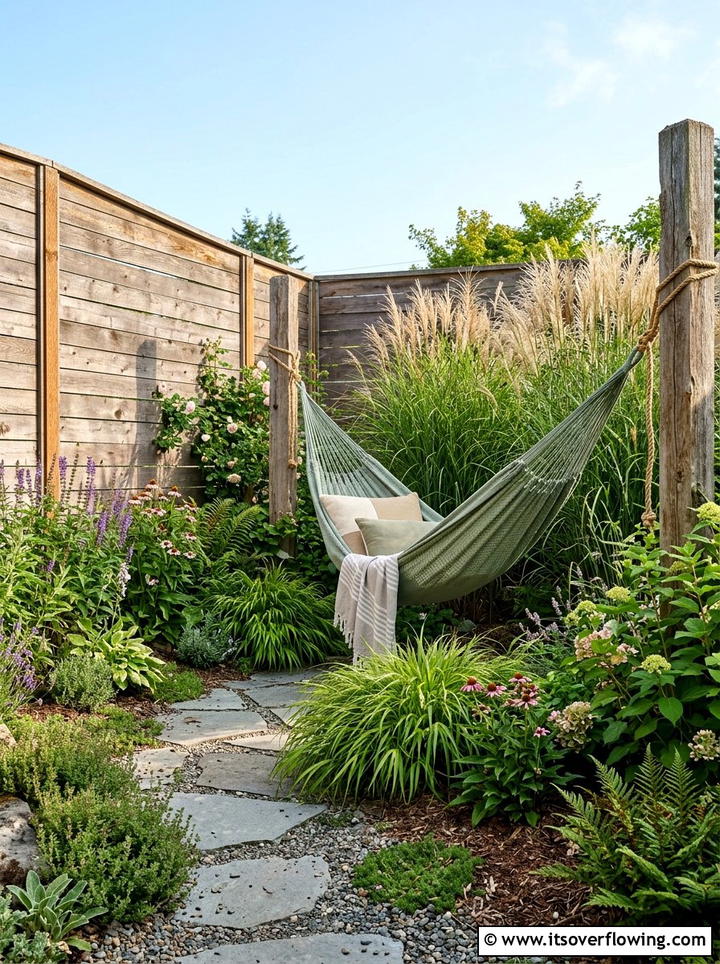 Corner Garden Hammock - 25 garden decor ideas with hammocks