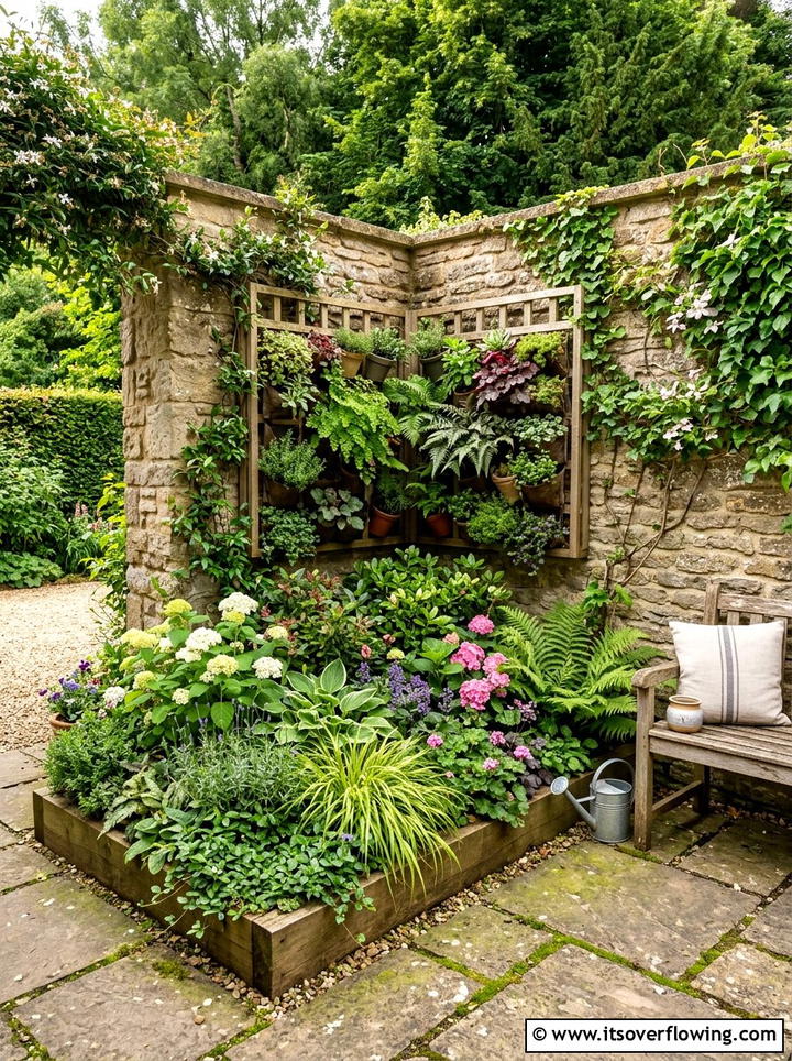 Corner Garden Pocket Layout - 25 creative garden ideas with pocket planters