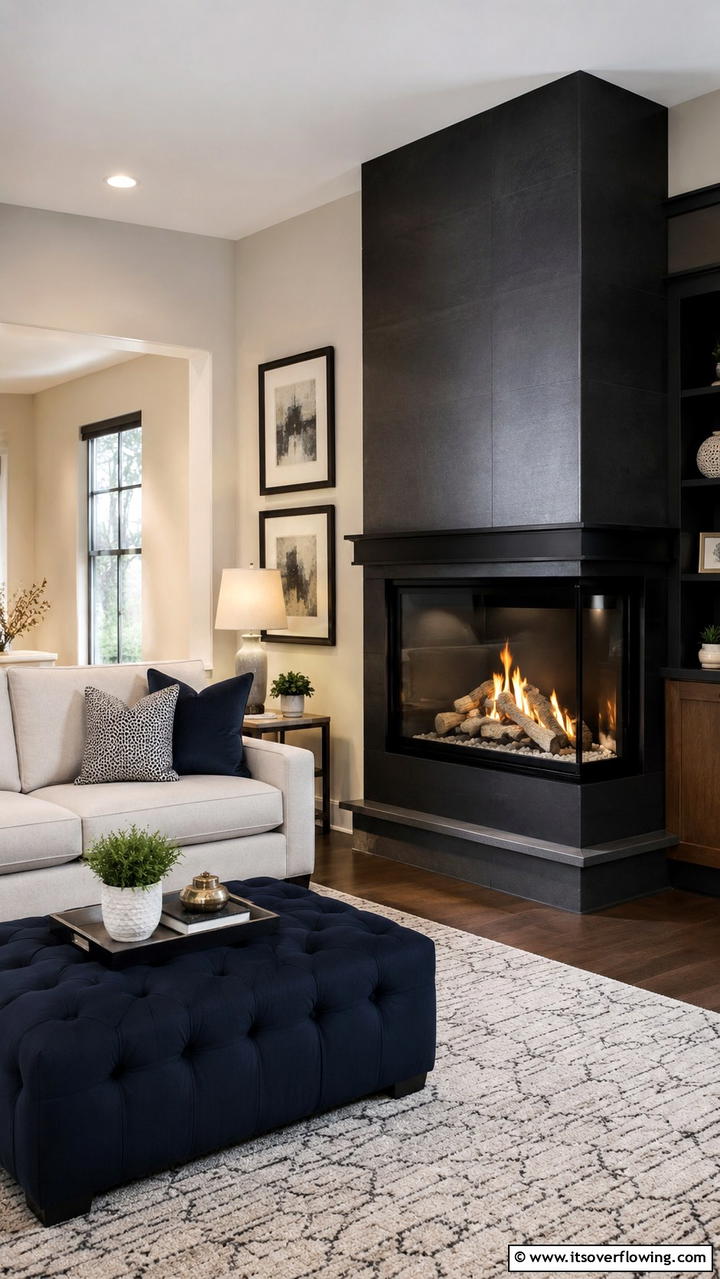 Corner Gas Fireplace for Easy Maintenance - 25 Cozy Corner Fireplace Ideas for Your Home