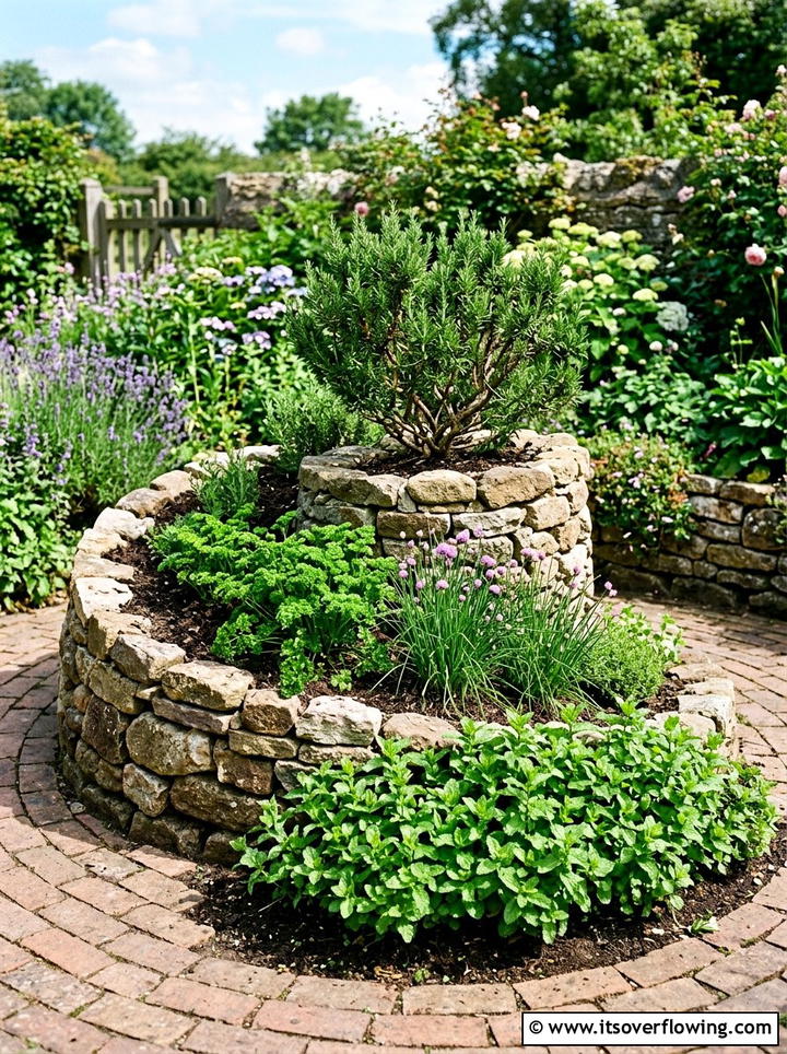 Corner Herb Spiral - 25 creative garden ideas for corners