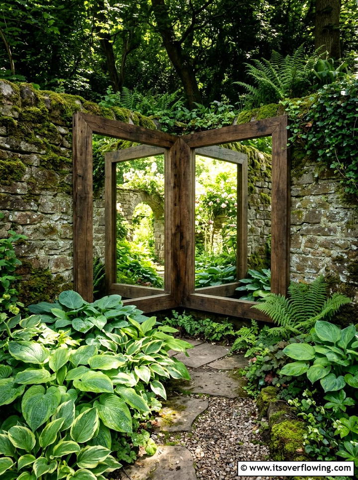 Corner Mirror For Dark Garden - 25 small garden ideas with mirror tricks