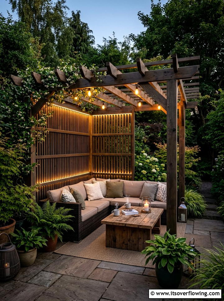 Corner Pergola With Privacy Screen - 25 small garden ideas with pergola corner