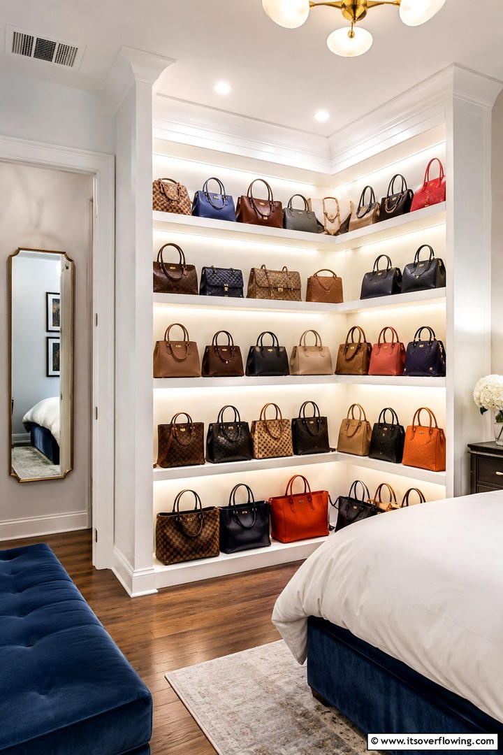 Corner Purse Storage Solutions - 30 Efficient Pots and Pans Storage Ideas for a Tidy Kitchen