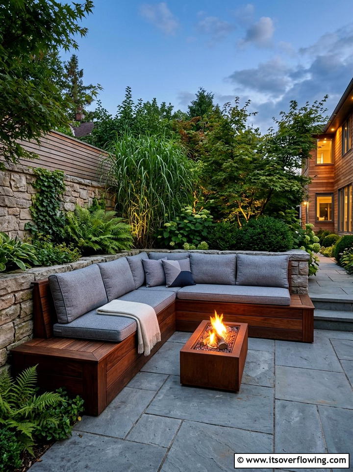 Corner Seating Nook - 25 small garden ideas for quick makeover