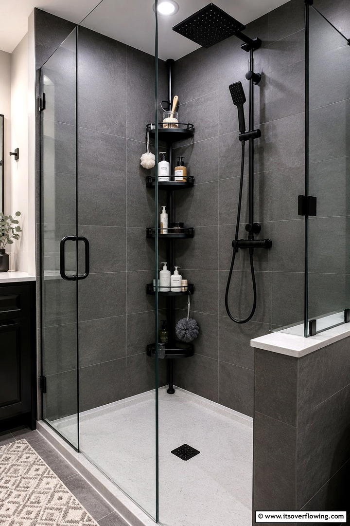 Corner Shower Caddies for Optimized Space - 30 Shower Storage Ideas to Declutter Your Bathroom