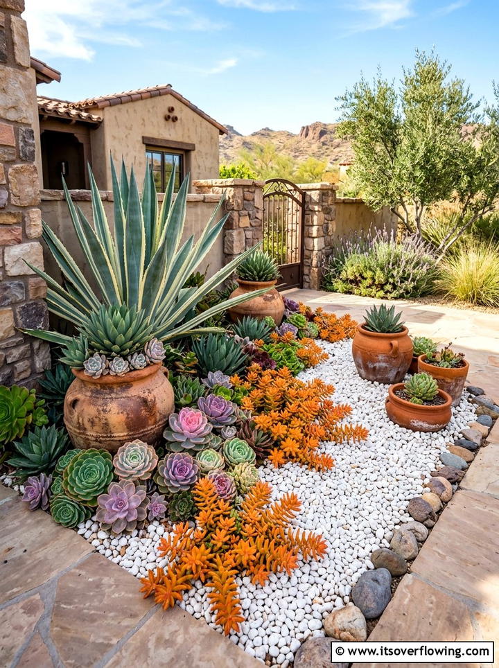 Corner Succulent Garden - 25 creative garden ideas for corners