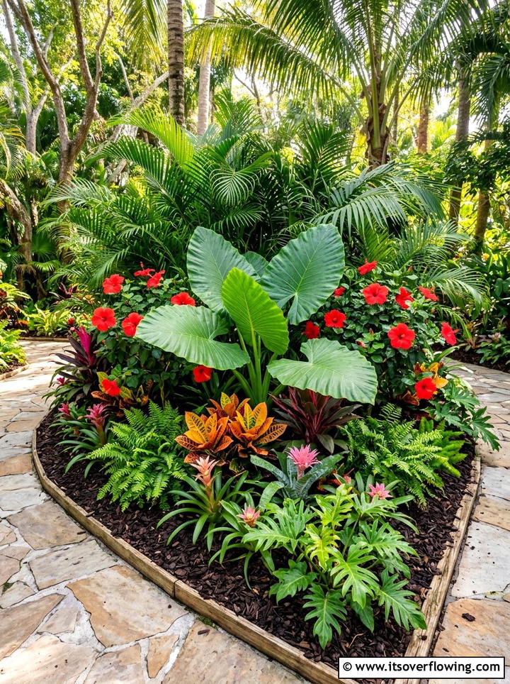 Corner Tropical Plant Display - 25 creative garden ideas for corners
