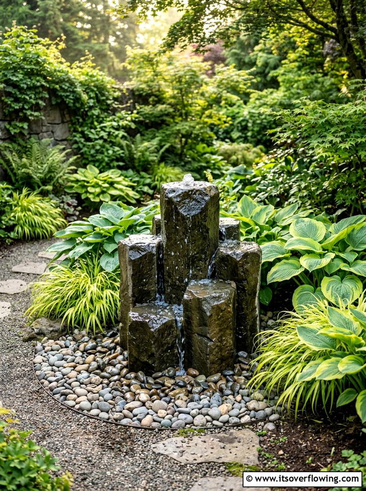 Corner Water Feature - 25 creative garden ideas for corners