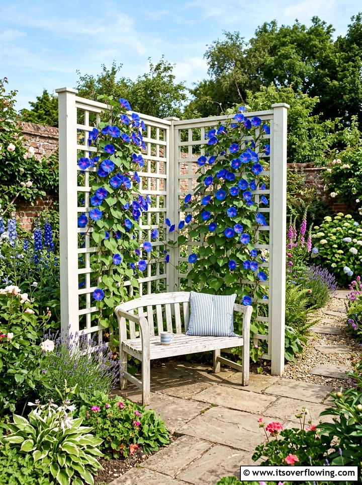Corner garden lattice - 25 garden ideas with trellis