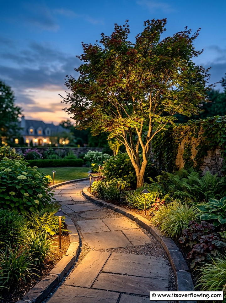 Corner mirror - 25 garden ideas for corner spaces