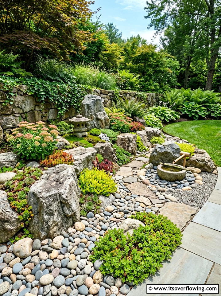Corner rock garden - 25 small garden ideas for patio