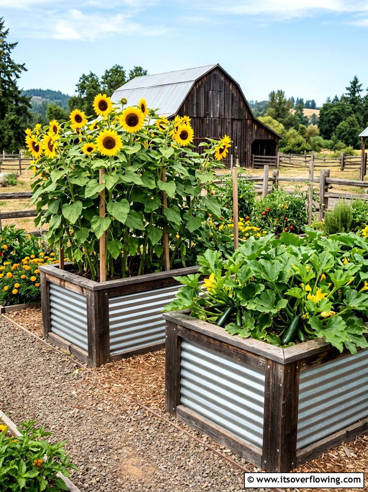 Corrugated metal garden boxes - 25 garden ideas with raised beds