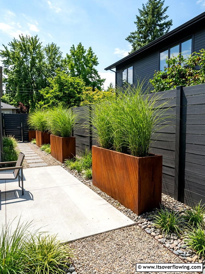 Corten Steel Planter - 25 garden ideas for modern homes