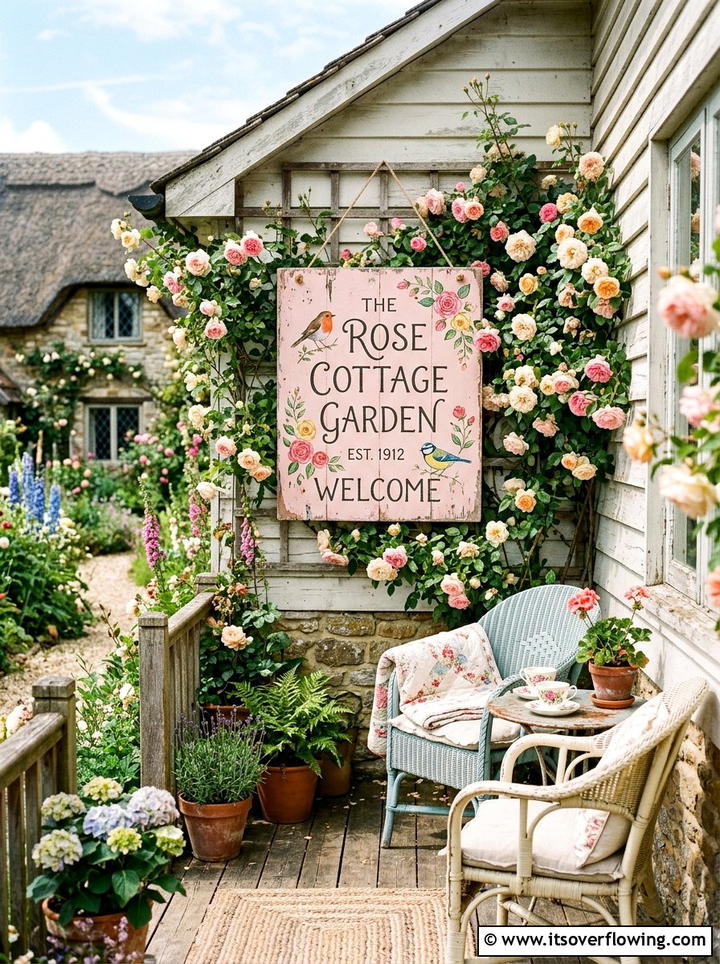 Cottage Core Porch Sign - 25 front porch decor ideas with signs