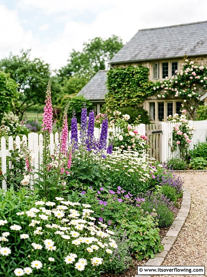 Cottage Flower Border - 25 creative garden ideas for spring makeover