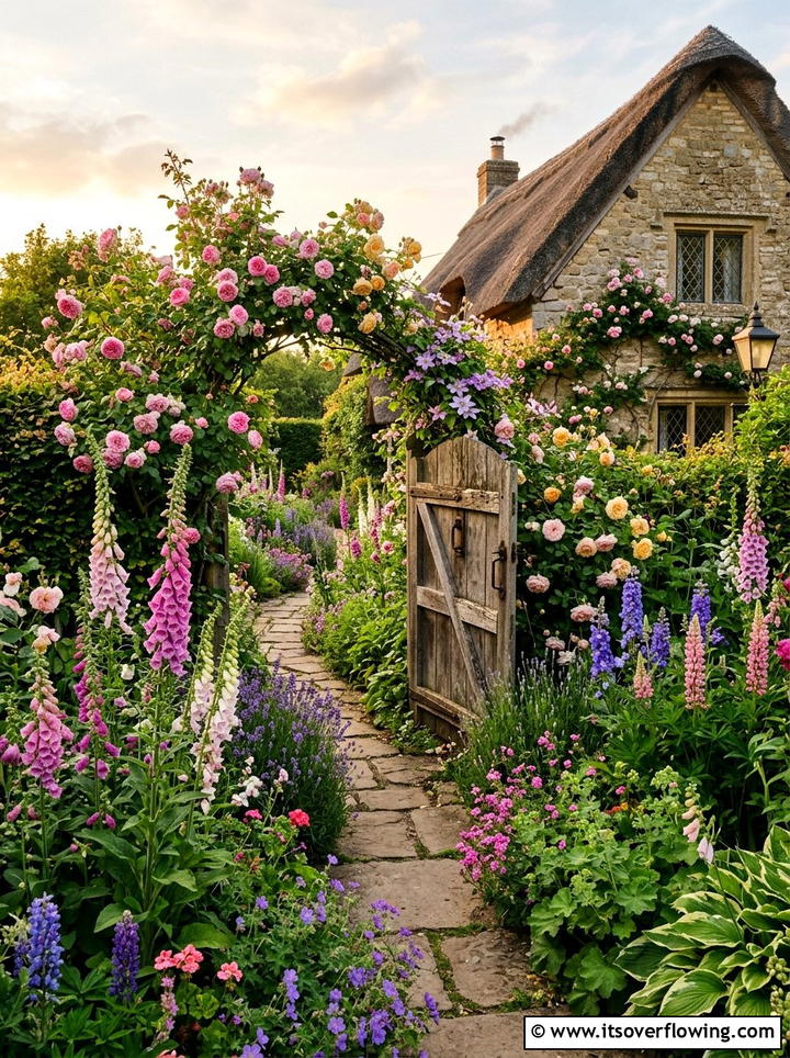 Cottage Garden - 25 backyard ideas with pollinator garden