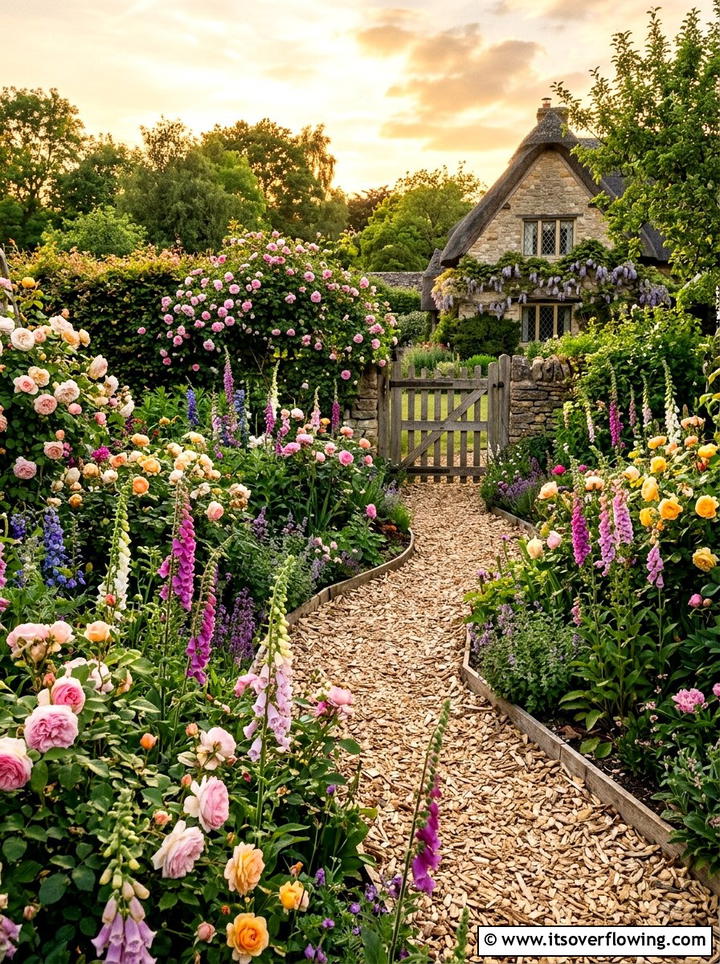 Cottage Garden Mulch - 25 backyard ideas with mulch beds