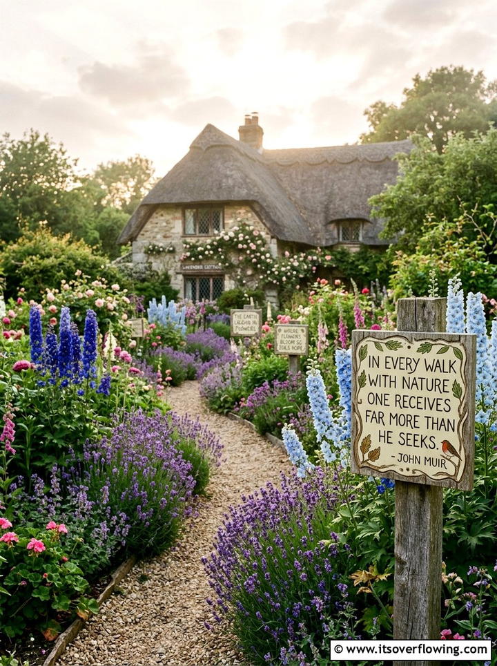 Cottage Garden Plaque - 25 creative garden ideas with personalized signs