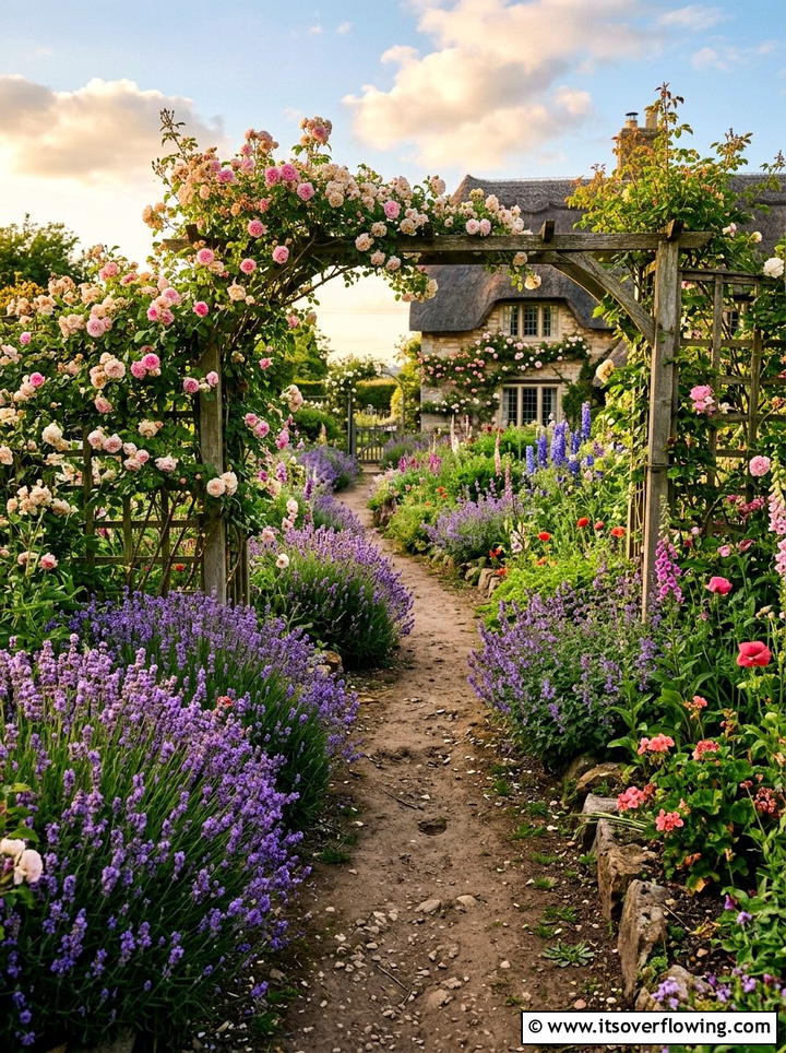 Cottage Garden Soil Path - 25 small garden ideas with narrow pathways