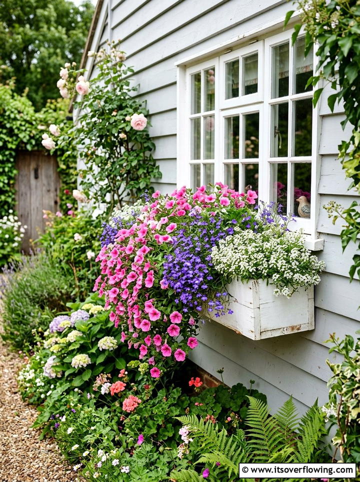 Cottage Garden Window Box - 25 garden ideas with window boxes