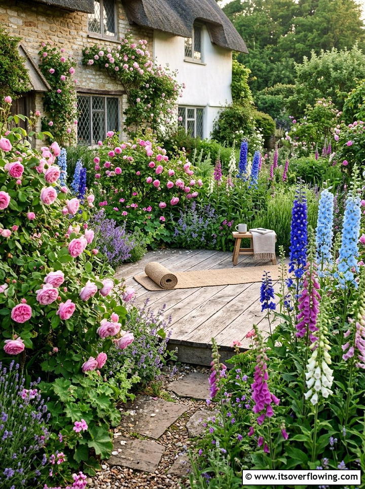 Cottage Garden Yoga Deck - 25 creative garden ideas with yoga decks