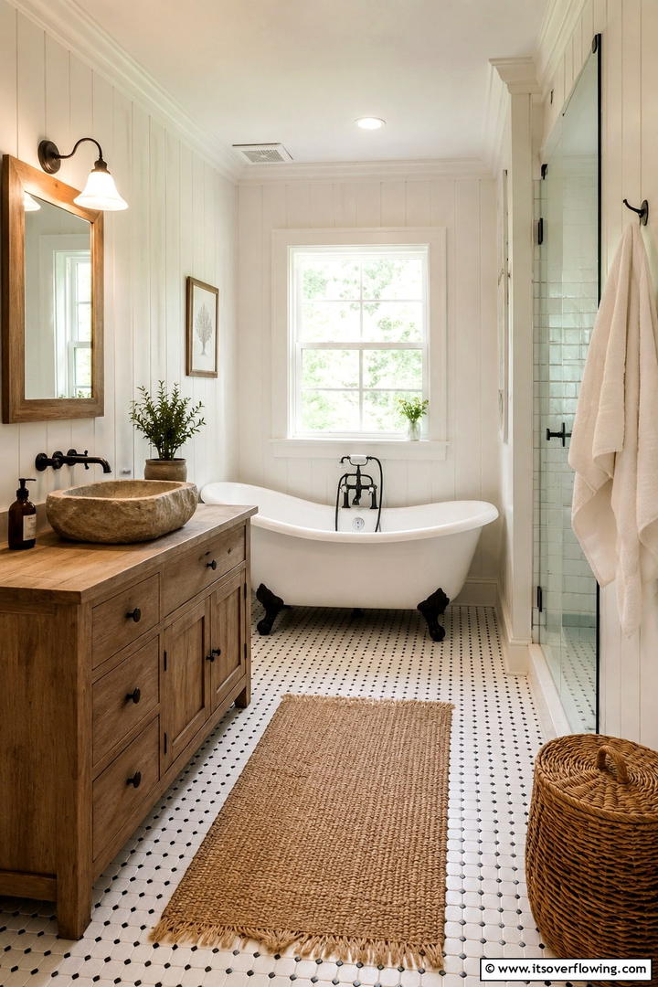Cottage Style Bathrooms - 30 Rustic Interior Design Ideas for Cozy Living Spaces