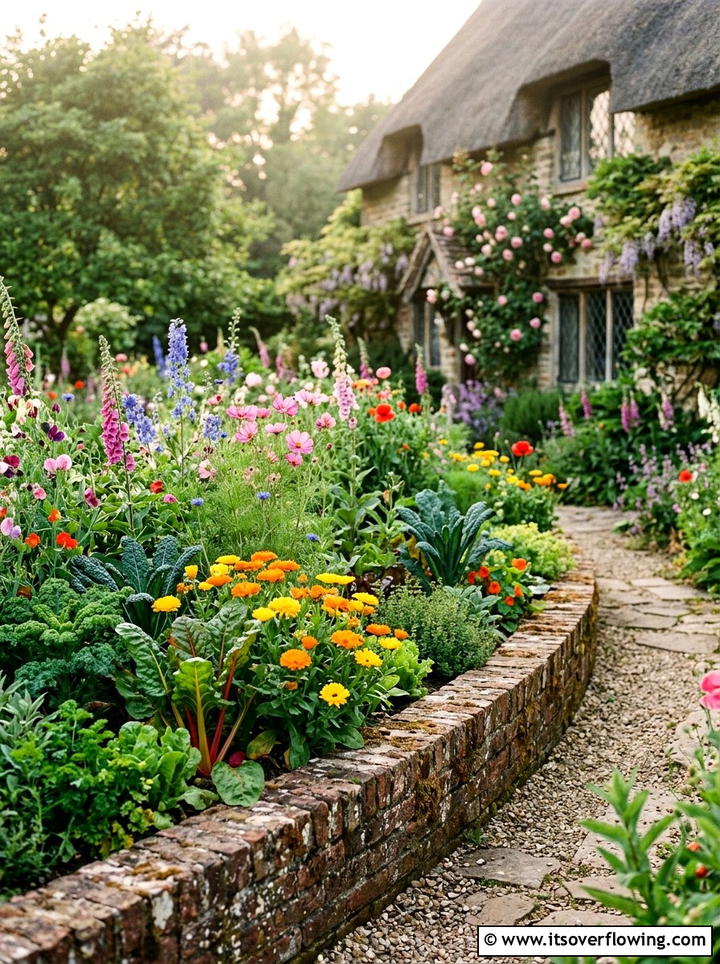Cottage Style Garden Border - 25 creative garden ideas with salad gardens