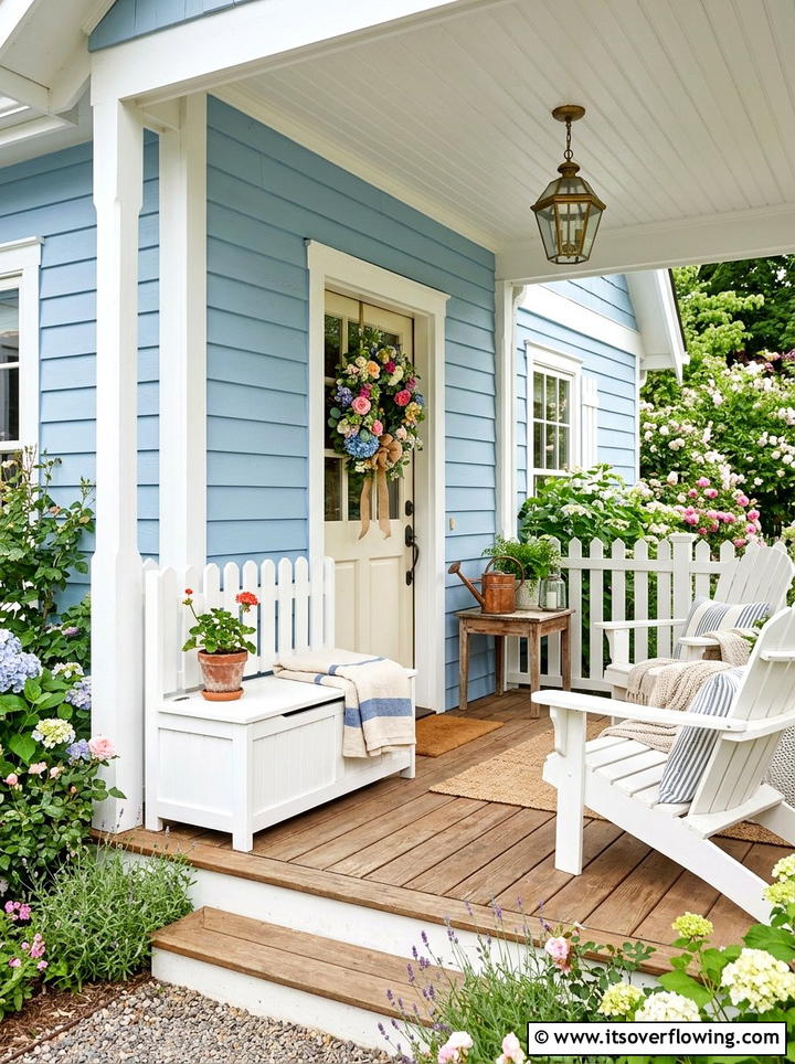 Cottage Style Porch - 25 front porch ideas with package drop zone