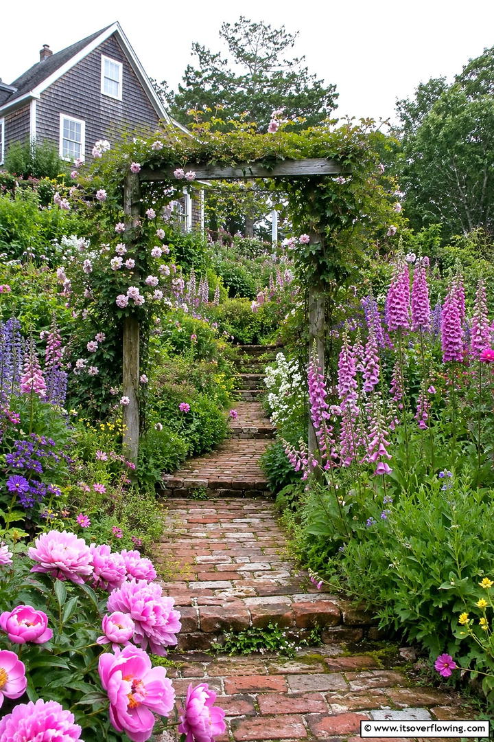 Cottage Style Sloped Garden - 30 Sloped Garden Ideas to Transform Challenging Yards