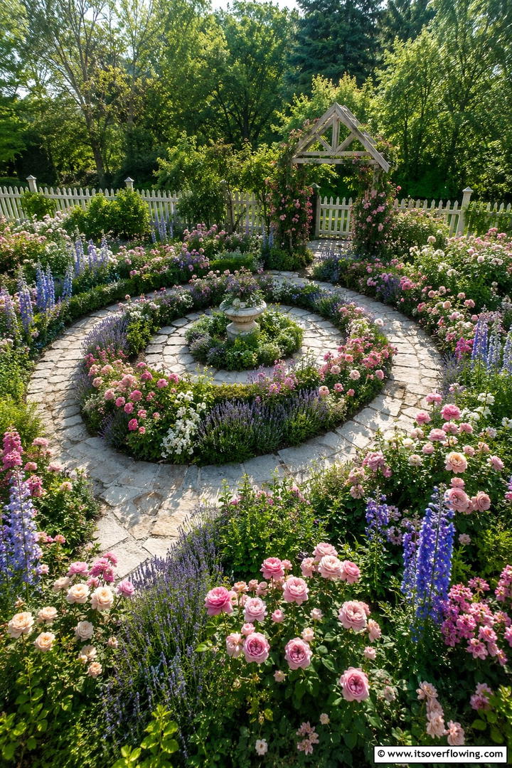Cottage Style Spiral Garden - 30 Spiral Garden Design Ideas for Unique Outdoor Layouts