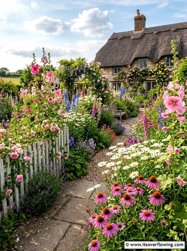 Cottage flower garden - 25 small garden ideas for full sun