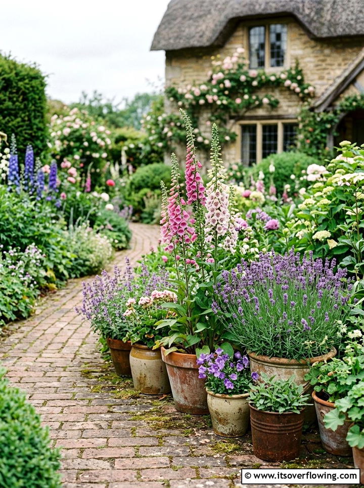 Cottage garden flower pot - 25 garden design ideas with pot displays