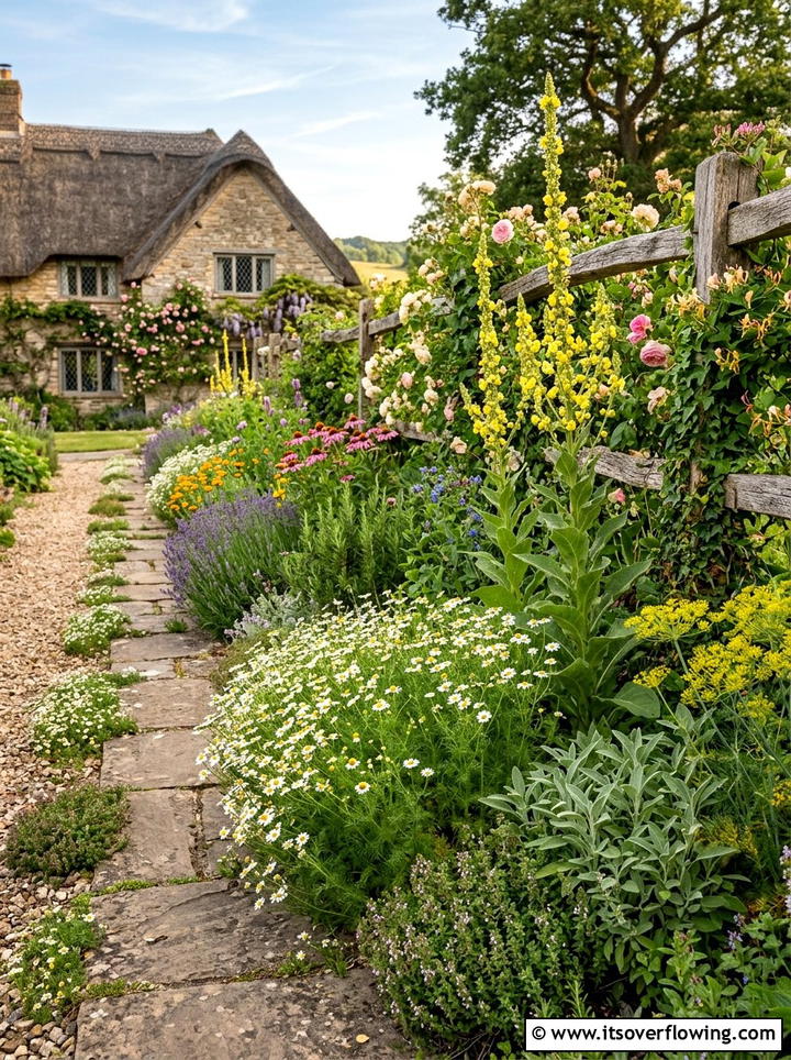 Cottage garden herb border - 25 creative garden ideas with medicinal herbs