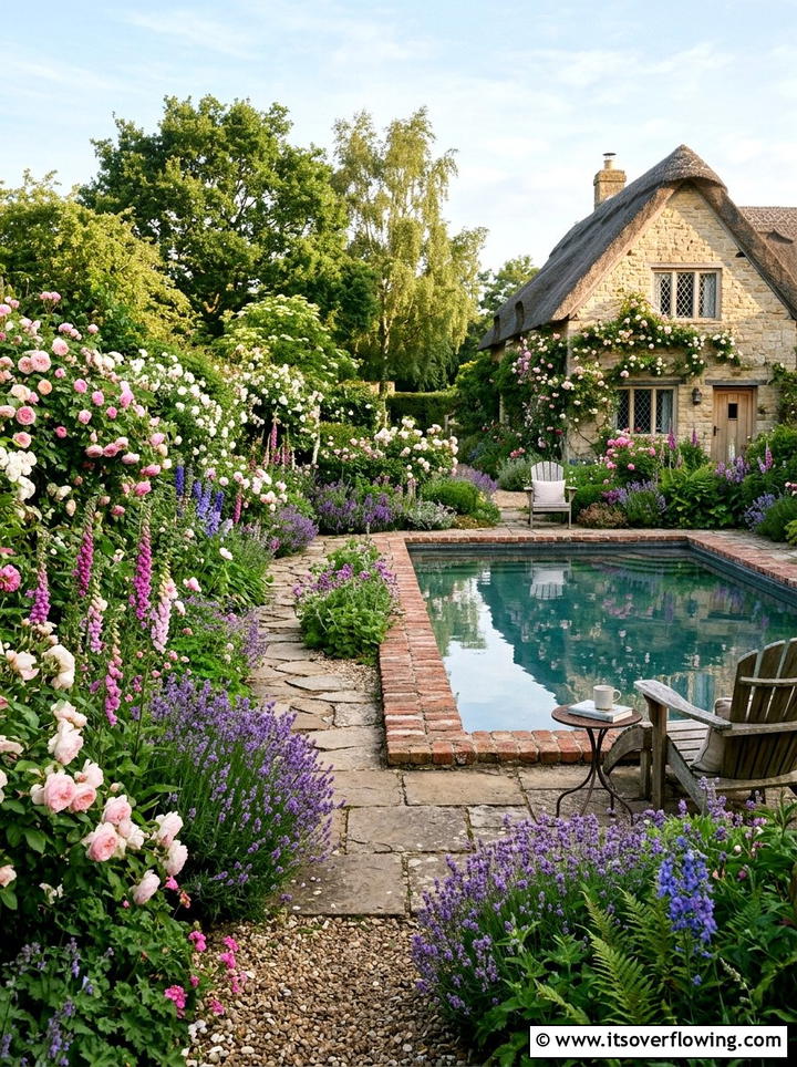 Cottage garden pool area - 25 garden design ideas for pool areas