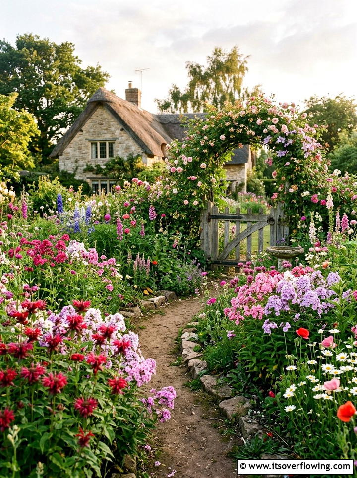 Cottage garden with wildflowers - 25 creative garden ideas with native wildflowers