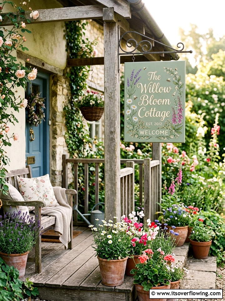 Cottagecore porch sign - 25 front porch ideas with signs and quotes